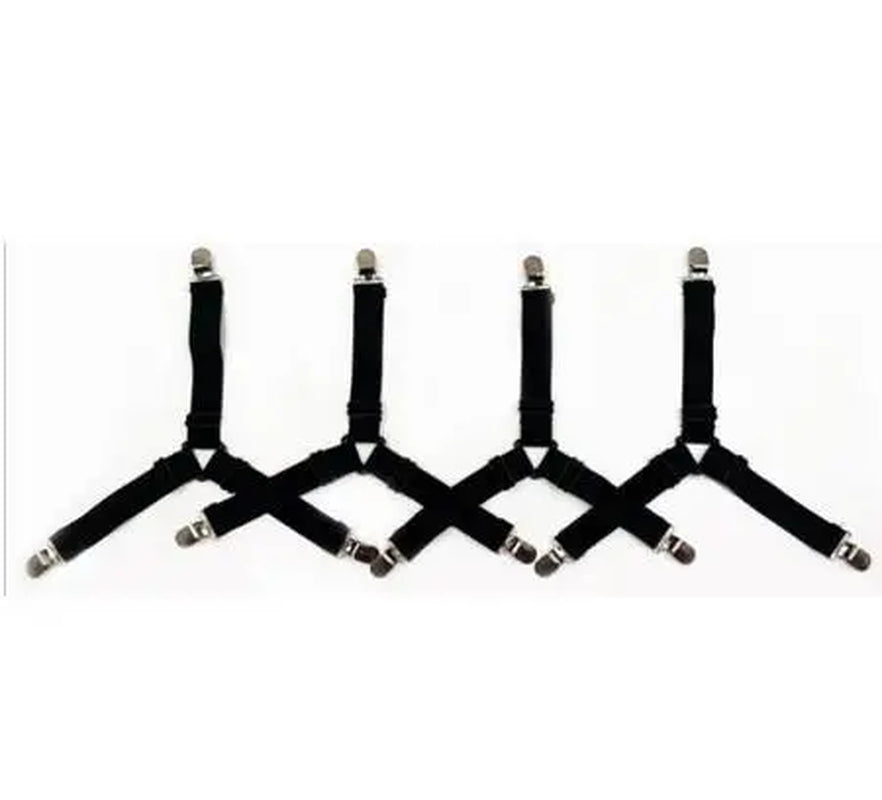 4Pcs/Lot Bed Sheet Fasteners Holder Gadgets for Bed Sheet Organizer Mattress Cover Clip for Home Elastic Straps Adjustable Clips