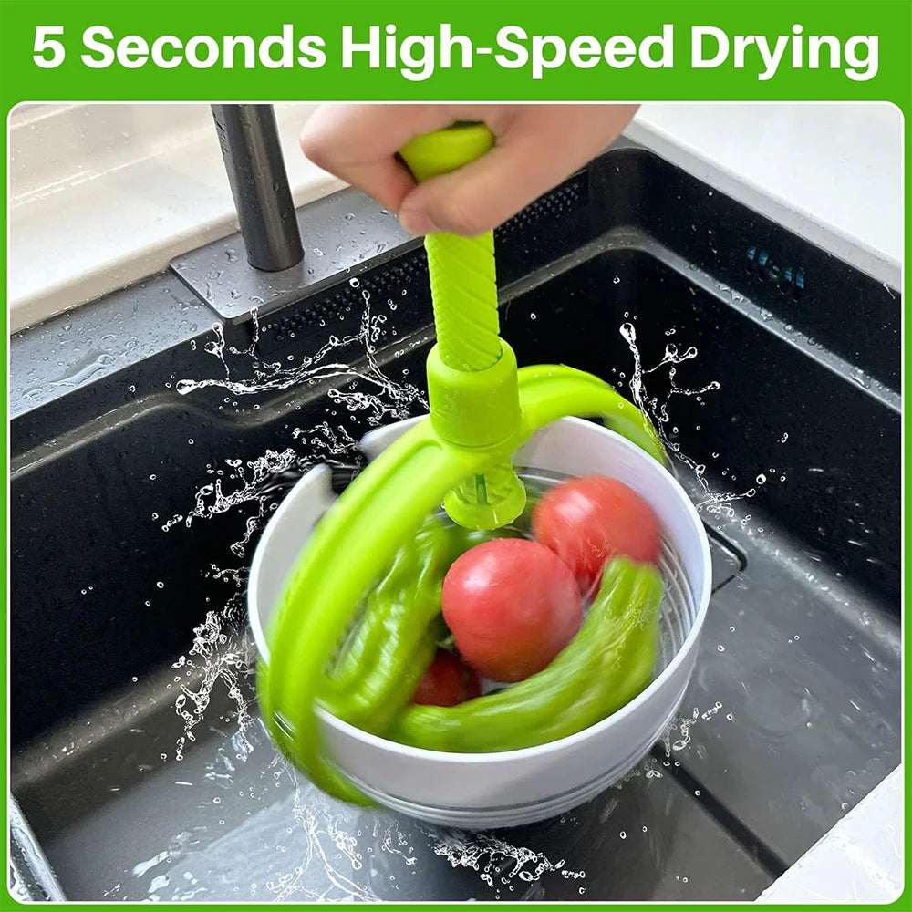 3 Quart Large Capacity Salad Spinner 2 in 1 Salad Spinner Colander Strainer Collapsible Vegetable Washing Filter JT248